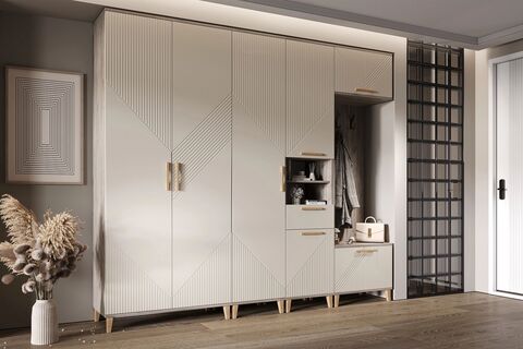 Прихожая Ирис Кашемир, Крафт серый