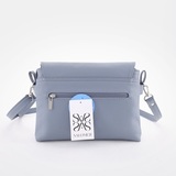 Сумка Саломея 1070 гладкий серо-голубой