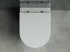 Ceramica Nova Forma CN3011 Подвесной унитаз с ультра тонким с сидением и крышкой с функцией плавного закрытия, цвет: белый