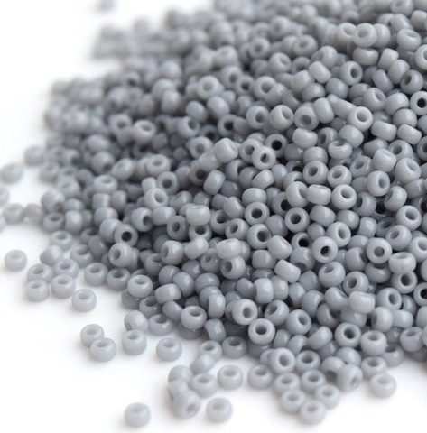 RR-0498 Бисер круглый Миюки 11/0 Серый непрозрачный /Miyuki round 11/0Opaque gray