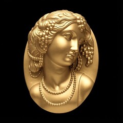 Силиконовая форма Камея Девушка № 42