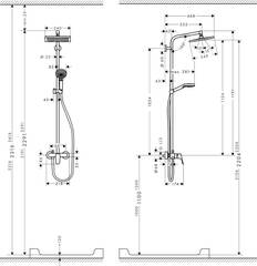 Душевая система со смесителем для душа, хром Hansgrohe Crometta E 240 Showerpipe 27284000