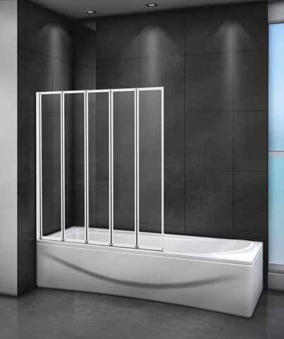 Шторка на ванну Cezares RELAX-V-5 RELAX-V-5-120/140-C-Bi