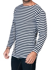 Купить настоящую тельняшку - Магазин тельняшек.ру 8-800-700-93-18 Тельняшка летняя ВМФ (темно-синяя полоса) ГОСТ МИНОБОРОНЫ в Магазине тельняшек