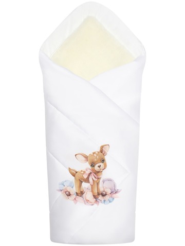 Зимний конверт-одеяло на выписку "Оленёнок" 250 гр/м2