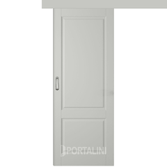 Купить Межкомнатная одностворчатая дверь купе эмаль VFD Dorren Cotton серая глухая