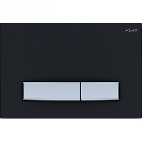 Aquatek KDI-0000031 (009D-2) Панель смыва Slim Черный матовый (клавиша прямоугольная, хром)