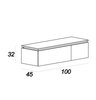 Cezares 50165 Раковина из искусственного мрамора, левосторонняя 50165, 102х46