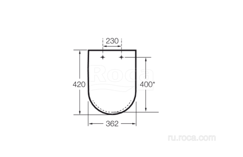 Roca MERIDIAN сиденье с крышкой укороч SC Supralit 8012AC00B