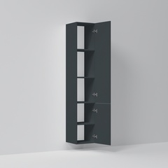 Шкаф-пенал подвесной, правый, 30 см, графит матовый AM.PM Gem - M90CHR0306GM