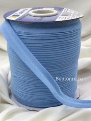 Косая бейка хлопок №042 голубая GAMMA GK-15C 14-15 мм