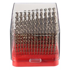 Набор сверл по металлу 1-10мм 91шт DIN338 HSSE-Co5 130° (пл. кейс) H-Tools PRO 215223PRO