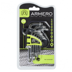 Набор ключей Torx Armero A410/097, короткие