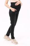 Утепленные джинсы для беременных (STRAIGHT CUT) 14156 черный