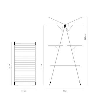 Трехъярусная напольная сушилка (23 м навески), Слоновая кость, арт. 477843 - фото 3