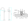 Boheme 469-MW (229-MW) Смеситель напольный Matt White