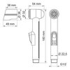 WasserKRAFT A7451.083.236.081 Встраиваемый комплект для биде со шлангом 120 см