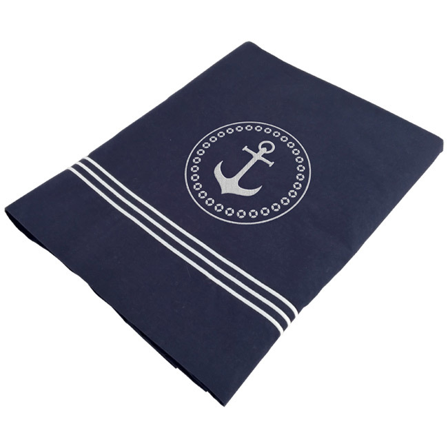 Santorini Savanna top sheet & pillowcase / single deep blue