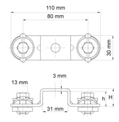 Walraven BIS RapidRail соединитель седельный для профиля WM1 (6584151)