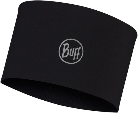 Теплая спортивная повязка на голову Buff Headband Tech Fleece Solid Black фото 1