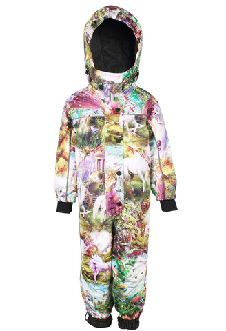 Комбинезон на весну-осень AMADEO, принт "Единороги 2"