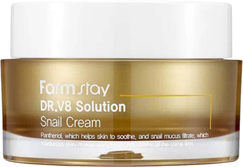 Farmstay Dr-V8 Solution Snail Cream Крем для лица с муцином улитки