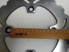 Диск тормозной задний на Kawasaki ZX6R NINJA / ER6F/ER6N / ZX9R NINJA и другие, серебристый лепестковый