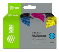 Картридж струйный Cactus CS-3YL83AE 912XL желтый (10.5мл) для HP OfficeJet 8012, 8014, 8015, 8017;OfficeJet Pro 8022, 8023, 8024, 8025 AIO