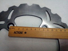 Диск тормозной задний на Kawasaki ZX6R NINJA / ER6F/ER6N / ZX9R NINJA и другие, серебристый лепестковый