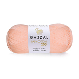Пряжа Gazzal Baby Cotton 205 цвет 523 персик