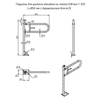 Тругор ПУОнаСт/850 тбD32 Поручень для унитаза откидной на стойке тип 1 L 850 с держателем для т/б D32