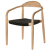 Стул Glynis массив эвкалипта с черным сиденьем
