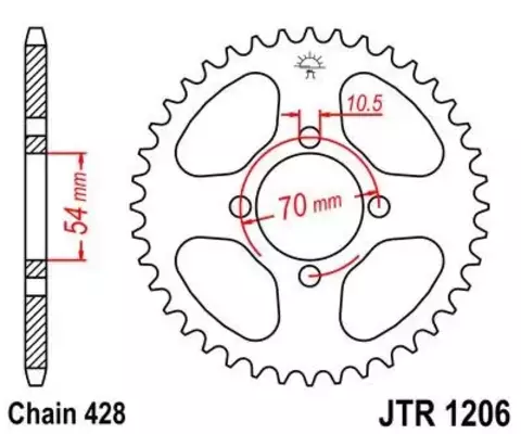 Звезда ведомая JTR1206 42