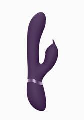Фиолетовый вибромассажер-кролик Aimi - 22,3 см. - 
