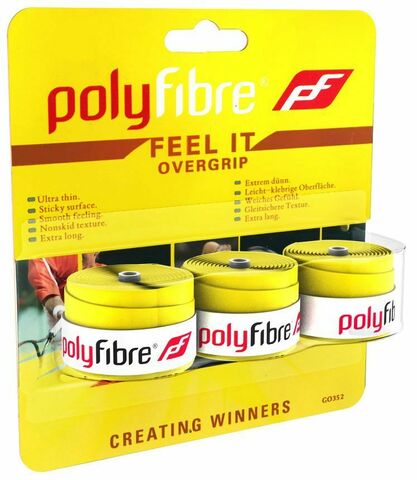 Намотки теннисные Polyfibre Feel It Overgrip 3P - yellow