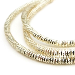 Канитель/трунцал мягкая, фигурная KAN/MS, 4 мм, глянец, белое золото