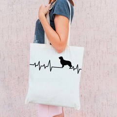 Тканевая сумка "Сердечный ритм - Голден Ретривер"