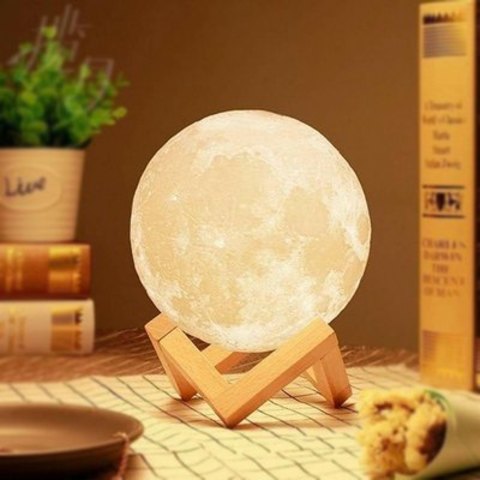 Светильник ночник 3D шар Луна Moon Lamp на подставке (15 см) без пульта ДУ
