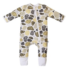 Слип на молнии с отворачивающимися манжетами (светло-желтые камешки)