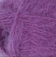 Пряжа "Пушинка", 50% шерсть, 50% козий пух, 50 гр. - 225 м, красный мускат (фиолетовый)