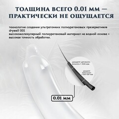 Презервативы Drywell ультратонкие с возбуждающей смазкой (6 шт)