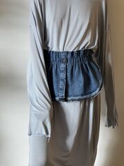 Пояс-баска из джинсы, light blue