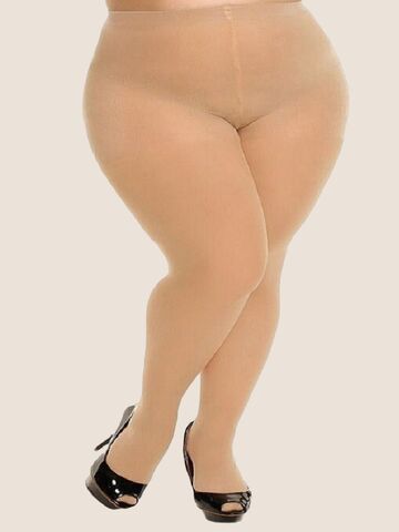 Колготки капроновые черные большого размера 7/64 для полных 40 den