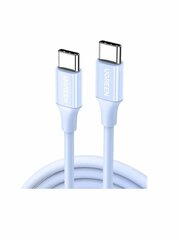 Кабель  UGREEN US264 (25310) 60W USB-C 2.0 Male To USB-C 2.0 Male 3A Data Cable, 1м, голубой