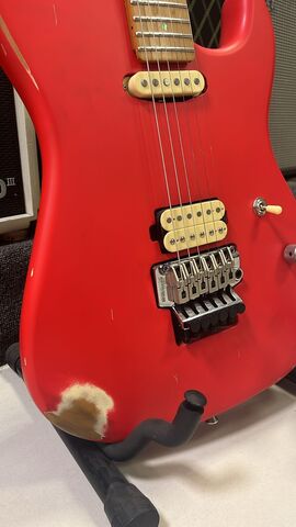 JET JS-850 Relic FR - Электрогитара, Stratocaster, корпус ольха, 22 лада, HS, цвет Relic FR, красный