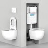 Abber AC1100T-AC0105-AC0120NG Комплект подвесной унитаз Abber Bequem AC1100T белый с инсталляцией AC0105 и кнопкой AC0120NG никель