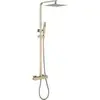 Abber AF8260GL Душевая стойка Abber Daheim AF8260GL с термостатом без излива, золото матовое