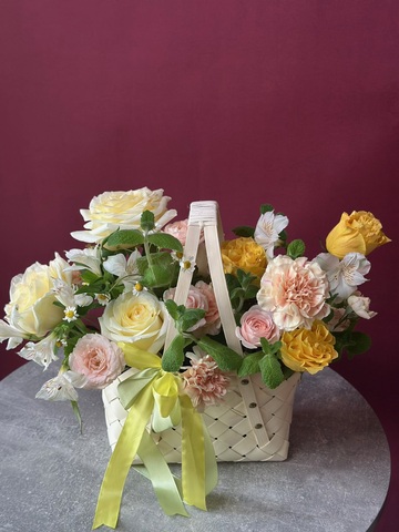 Цветы в корзине «Солнышко»