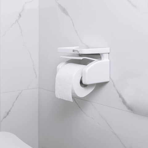 Держатель для туалетной бумаги, цвет: белый