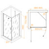 RGW 351203498-11 Душевой уголок  90* 80*195 RGW LE-034 (LE-003 + Z-14) Прямоуг./Хром/Прозрачное/6 мм (Easy)